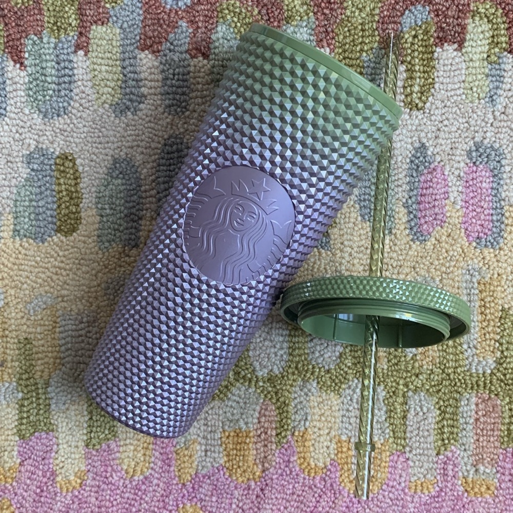 🍵Starbucks Studded Tumbler 2024 Metallic Lavender Matcha Green Tea NWT